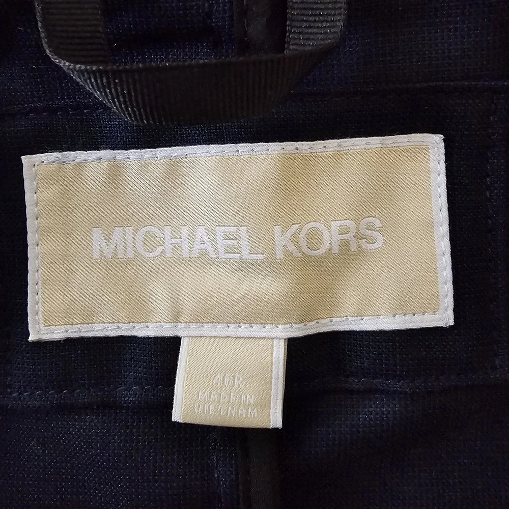 MICHAEL KORS Cotton Blazer Navy Blue Sport‎ Coat 46R